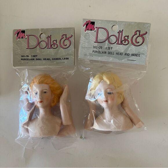 Lot of 8 Vintage Mangelsen’s Porcelain Doll Heads New - Picture 7 of 7
